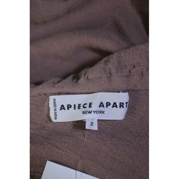 A Piece Apart Women's Cotton Short Sleeve One Shoulder Crop Top Pink Size 2 - Picture 6 of 6